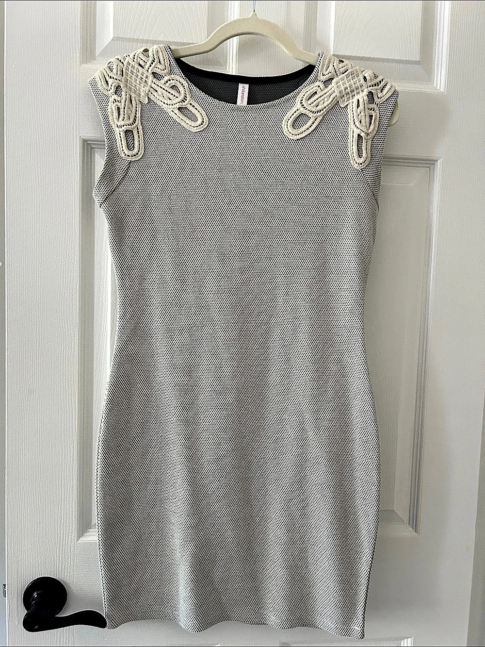 Xhilaration Women's Geometric Mini Dress Black & White Medium Like New